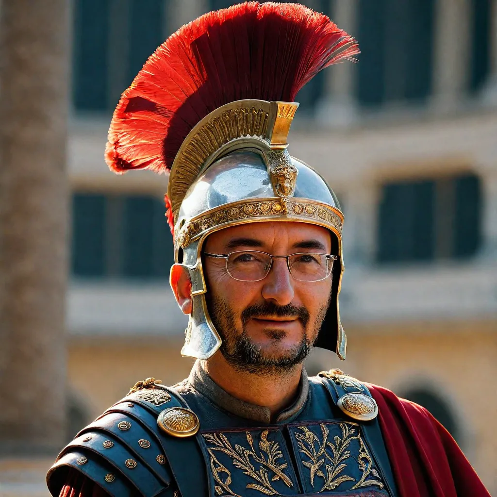 Imagen generada con IA. Avatar de un soldado romano